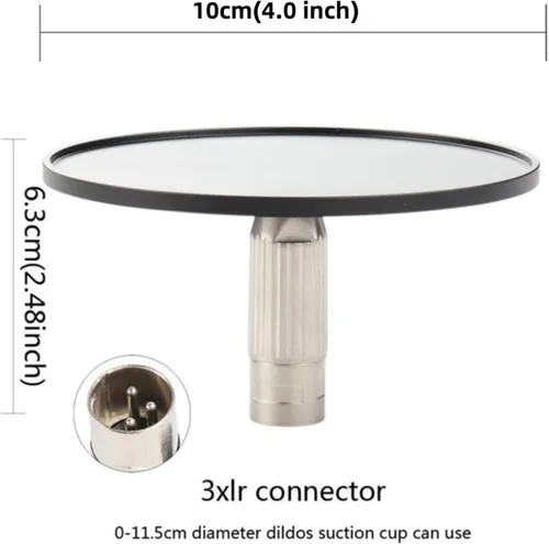 Vista 3 de Conector 3XLR Base de ventosa Piezas de vacío Accesorios para adaptador de máquina Vac-U-Lock Regalo (3 conectores XLR) 3.9 in de diámetro máximo