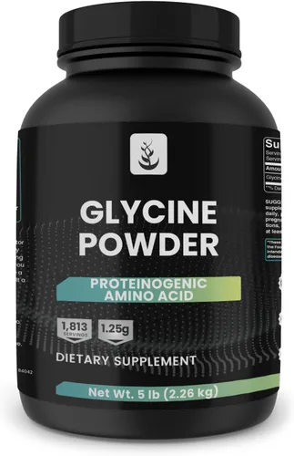Vista 4 de PURE ORIGINAL INGREDIENTS Polvo de glicina (4oz) sin OMG, aminoácido no esencial