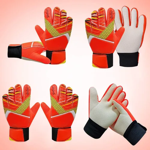 Vista 6 de Jalunth Guantes de Portero de Fútbol para Niños y Jóvenes, Guantes de Guardameta Jugador de Campo para Niños y Niñas, Palma de Látex Antideslizante