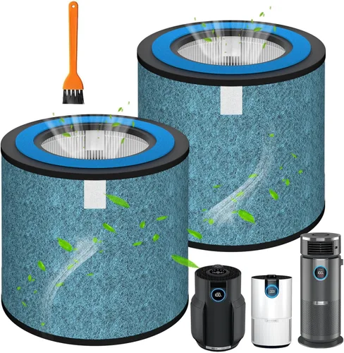 Vista 7 de Paquete de 2 filtros HP102 compatibles con Shark HP152 HP102PET HC452 HC450 HC450C HC451 HC452C HC455 HP100 HP100C HP102C HP105
