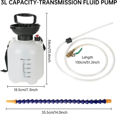 Vista 2 de AIGMISON Bomba de fluido de transmisión 3L, bomba manual de fluido de transmisión automotriz, bomba de aceite de transmisión, sistema de llenado
