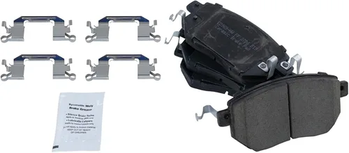 Vista 7 de TRQ Kit de pastillas de freno delanteras y traseras y rotores Kit de productos químicos de freno Pastillas de freno Rotor de freno Cerámica Premium