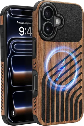 Vista 40 de Funda magnética ZZDZZ compatible con iPhone 14 Plus [Compatible con Magsafe] Diseño de cuero premium TPU híbrido a prueba de golpes (Negro)