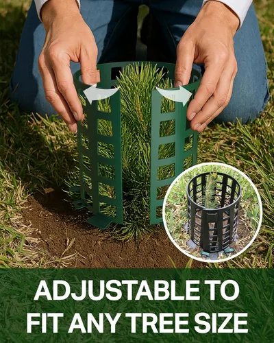Vista 4 de Protectores de tronco de árbol para árboles jóvenes y árboles jóvenes, protectores de árboles, envolturas a prueba de animales contra ciervos