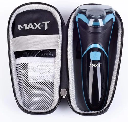 Vista 7 de MAX-T Afeitadora eléctrica para hombres, maquinilla de afeitar eléctrica inalámbrica con estuche de viaje, uso húmedo y seco para hombre