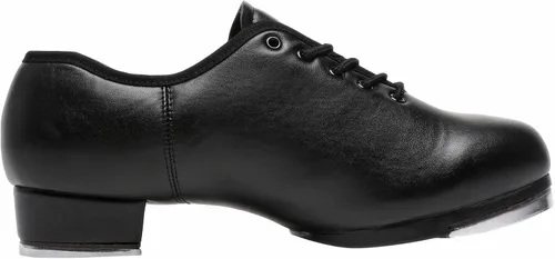 Vista 4 de Mens Split Sole Jazz Tap Dance Shoe Black Leather Dance Shoe
