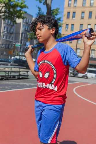 Vista 4 de Marvel Conjunto de traje de 3 piezas de Spider-Man de los Vengadores camiseta sin mangas y pantalones cortos