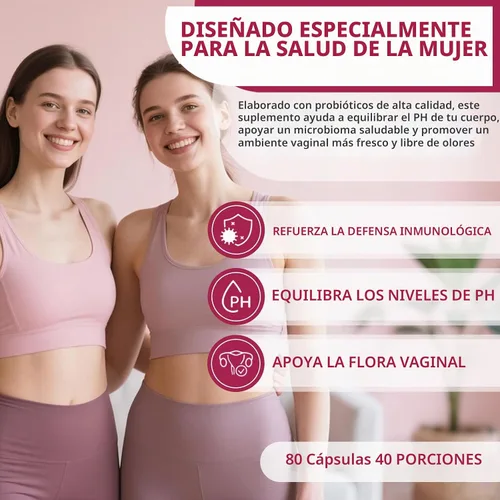 Vista 4 de Probióticos vaginales de primera calidad – Balance de pH con prebióticos y mezcla de probióticos Lactobacillus – Suplemento de salud vaginal