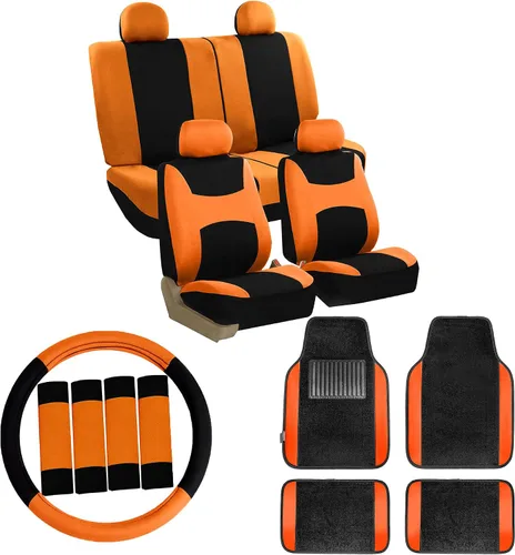 Vista 15 de FH Group FH-FB030115 Combo Set: Fundas de asiento de tela ligera y brisa (Aptas para bolsa de aire y división) W. FH2033 + F14407 Alfombrillas