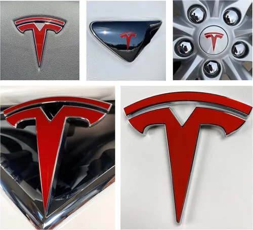 Vista 27 de Calcomanía con logotipo para Tesla Model S, Nosecone, juego de 14 piezas (verde brillante)