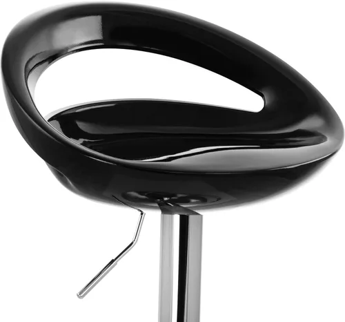Vista 7 de Elama Moderno taburete de bar ajustable retro de 2 piezas con base cromada