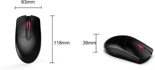 Vista 7 de Ratón óptico ergonómico con cable - M102 Ratones de computadora USB con cable de 3 botones para portátiles, Chromebook, MacBook, PC (negro)