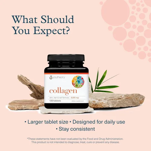Vista 8 de Youtheory Colágeno avanzado, 6,000 mg, 120 tabletas, suministro para 20
