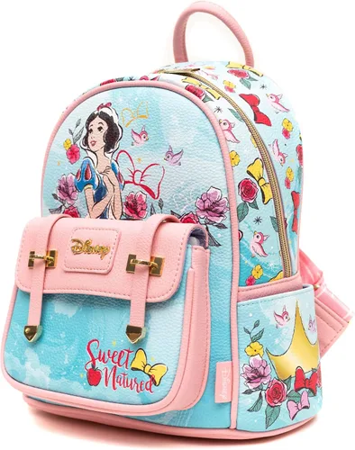 Vista 4 de Mini mochila de moda de cuero vegano blanco nieve de 11 pulgadas