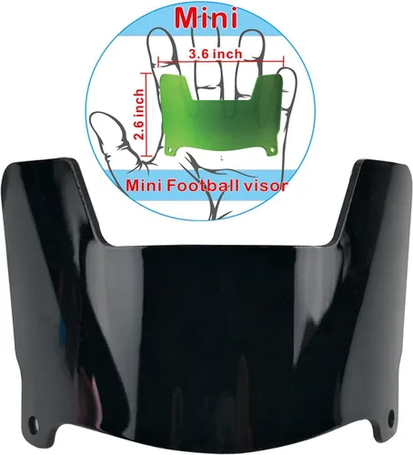 Vista 14 de Visera de casco de fútbol mini transparente con clips de ajuste universal para coleccionistas y exhibición