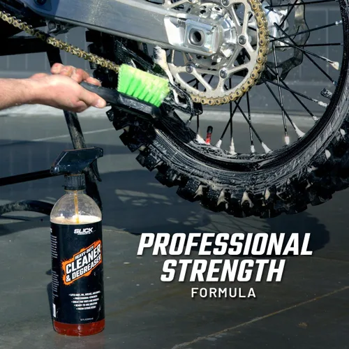 Vista 4 de Slick Products Limpiador y desengrasante de alta resistencia, fórmula cítrica de fuerza profesional para neumáticos, ruedas, motores, cadenas