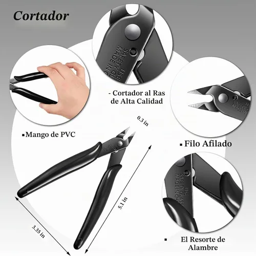 Vista 5 de Juego de herramientas de rompecabezas de metal de 24 piezas, kits de modelos de bricolaje con cortaúminas, pestaña de doblado de borde, cilindro