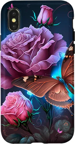Vista 5 de Family Butterfly Rose Flower Firefly PC Case for iPhone 17