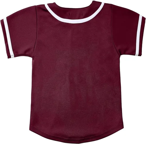 Vista 2 de babyhealthy Camiseta de béisbol para niños, con botones, estilo hip hop, personalizada, para niños y niñas