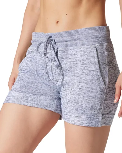 Vista 3 de 90 Degree By Reflex Shorts Suaves de Sudadera para Mujer de Cintura Alta con Cordón Ajustable para Descanso y con Bolsillos