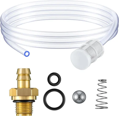 Vista 7 de Enhon Kit de inyector químico de tubo de sifón, manguera de sifón para lavadora a presión con filtro, kit de inyector de jabón químico compatible