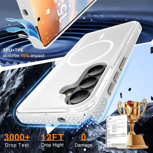 Vista 204 de Jshru Funda para Samsung Galaxy S26 Plus/Galaxy S25 Plus: para Galaxy S24 Plus [compatible con Magsafe] [2 protectores de pantalla HD] cubierta