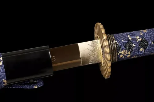 Vista 7 de Katana hecha a mano, espada samurái japonesa 1095 de arcilla de acero templado, hoja de afeitar de espiga completa, afilada, regalos para él, espada
