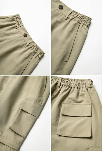 Vista 6 de WZIKAI Pantalones de senderismo convertibles para hombre con múltiples bolsillos, ligeros, con cremallera, pantalones de trabajo para exteriores