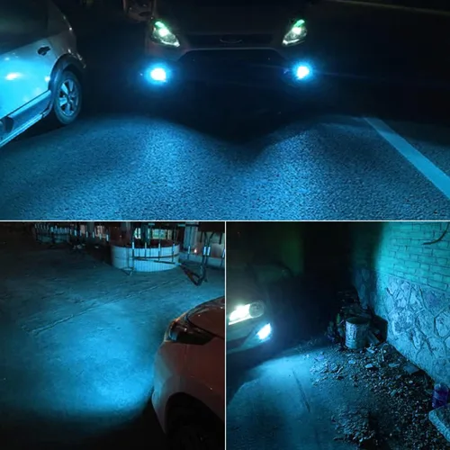 Vista 6 de Phinlion Bombillas LED antiniebla H10, 3200 lúmenes color azul hielo, súper brillantes PY20D 9145, focos antiniebla de repuesto para coches