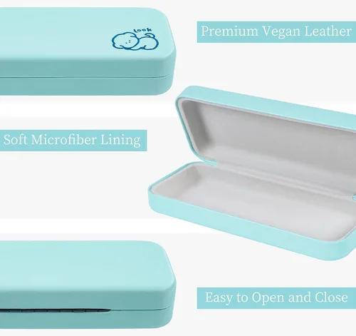 Vista 4 de LOXITP Paquete de 3 fundas suaves para lentes de lectura para mujeres, estuche portátil de cuero para lentes de lectura, paquete organizador