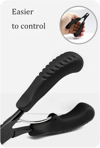 Vista 5 de Cortaúñas profesional con asas de agarre ergonómico, negro (negro)