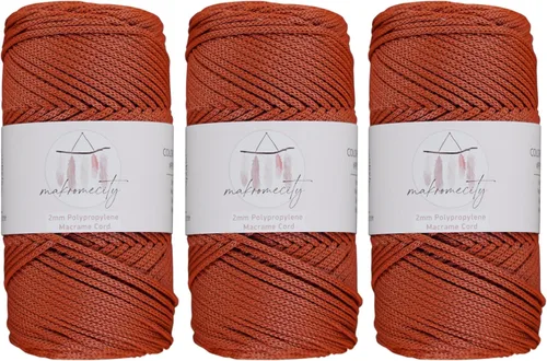 Vista 17 de Makromecity, Cordón de macramé de poliéster de 2 mm x 38 metros (125 yardas) 2 mm de polipropileno, cordón de macramé para crochet, bolsa