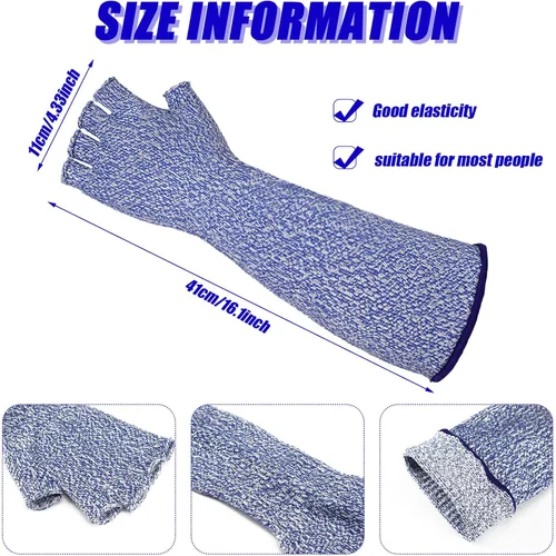 Vista 3 de JenPen 3 Pairs Arm Sleeves Cut Resistant Level 5 Forearm Guards for Thin Skin and Bruising, Burn Protection Sleeves for Arms, Elderly Sensitive