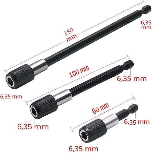 Vista 5 de Juego de extensión de broca flexible, incluye taladro de ángulo recto de 105°, extensión de taladro flexible, 3 piezas de adaptador de enchufe