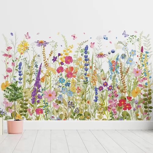 Vista 14 de Zonon 6 calcomanías de pared de flores, calcomanías para despegar y pegar