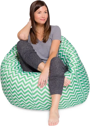 Vista 73 de Posh Creations - Sillón puff para niños, adolescentes y adultos, incluye funda extraíble y lavable a máquina, tamaño mediano de 27 pulgadas, lona