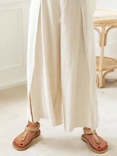 Vista 5 de SHIBEVER Sandalias bohemias para mujer de verano con cuentas y tirantes delgados al tobillo, zapatos elegantes