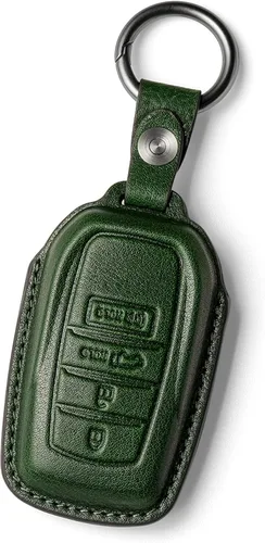 Vista 6 de para Toyota Funda para llavero de cuero, estuche para llaves de coche, compatible con Grand Highlander Camry Crown signia Highlander Venza Land