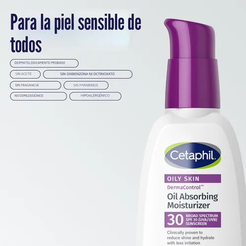 Vista 6 de CetaphilCrema hidratante de absorción de aceite de cetafil Dermacontrol con SPF 30