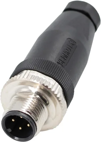 Vista 13 de Elecbee Conector de cable M12 Circular Impermeable Enchufe de Aviación Terminación de Tornillo Instalable en Campo Desapantallamiento Recto