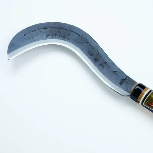 Vista 3 de OJIKA' Guadaña mango largo de doble filo Aogami hoja de acero forestal Japón herramientas 23.6inch
