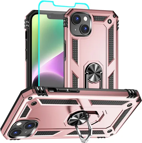 Vista 34 de Funda para iPhone 12/12 Pro, grado militar, anillo a prueba de golpes, verde militar
