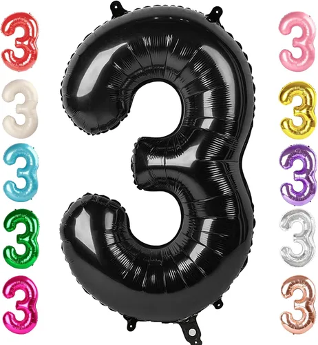 Vista 15 de Globos del números 0 de 40 pulgadas para formar los números 10, 20, 30, 40, 50, 60, 70, 80, 90, 100, para decoración de cumpleaños, bodas, eventos