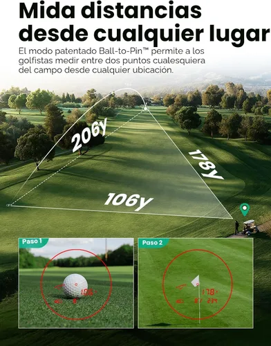 Vista 8 de MILESEEY G1 Touchscreen & GPS Rangefinder with 43000+ Built-in Golf Courses