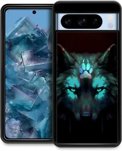 Vista 19 de CARLOCA Funda compatible con Samsung Galaxy S23 Plus, diseño gráfico de identidad negro espiritual lobo, a prueba de golpes, antiarañazos