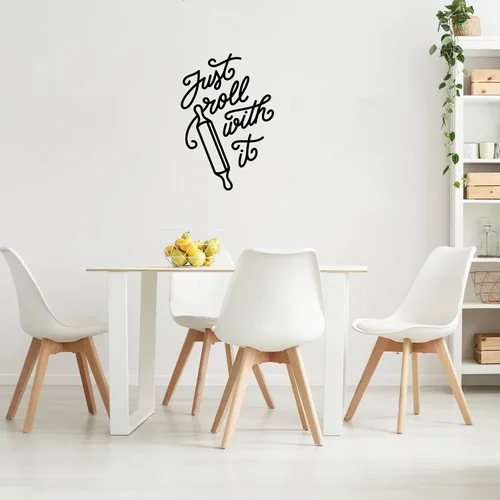 Vista 2 de Decalcomania - Calcomanías de pared con cita de cocina, calcomanías de pared con cita para hornear, calcomanías extraíbles para despegar y pegar