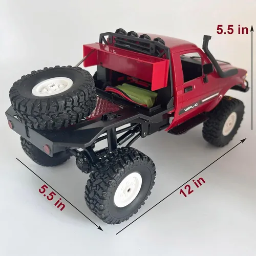 Vista 6 de WPLDEWAN WPL C14 RC Rock Crawler RC Camión RC 4x4 Escala 1/16 RTR Todo