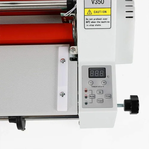 Vista 6 de Máquina laminadora, V350 13 pulgadas Máquina laminadora de laminado en frío en caliente cuatro rodillos de control de temperatura digital Laminador