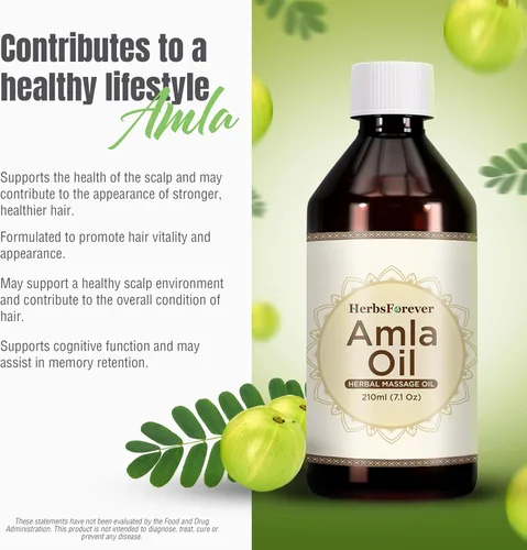 Vista 6 de Herbsforever Aceite Amla – Mima y nutre tu cabello – Goodness of Amla – Aceite premium prensado en frío – Sin OMG, orgánico, vegano – 7.1 fl oz