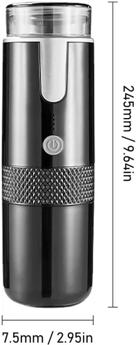 Vista 3 de Cafetera portátil Mini máquina de café de mano inalámbrica tipo C recargable mini cafetera automática con batería de 1200 mAh para viajes de camping